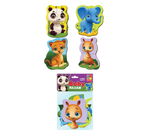гр бебі MAXI пазли картонні "Зоопарк" VT 1722-18 (24) "Vladi Toys" – в наличии! Купите сейчас у KAZKOVA