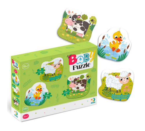 гр Пазл 3 в 1 "Свійські тварини" 300393 (48) "Dodo" гр Пазл 3 в 1 "Свійські тварини" 300393 (48) "Dodo"