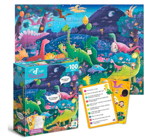гр Пазл "Шукай та знаходь. Країна динозаврів" 300669 (24) "DoDo",100 елементів, 33х47 см, в коробці гр Пазл "Шукай та знаходь. Країна динозаврів" 300669 (24) "DoDo",100 елементів, 33х47 см, в коробці