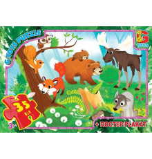гр Пазли 35 ел. "G Toys" Вчимося з задоволенням: Лісові мешканці" GF 04 (62)