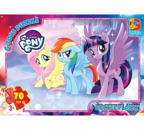 гр Пазли 70 ел. "G Toys" "My little Pony" MLP 014 (62) + постер – в наличии! Купите сейчас у KAZKOVA