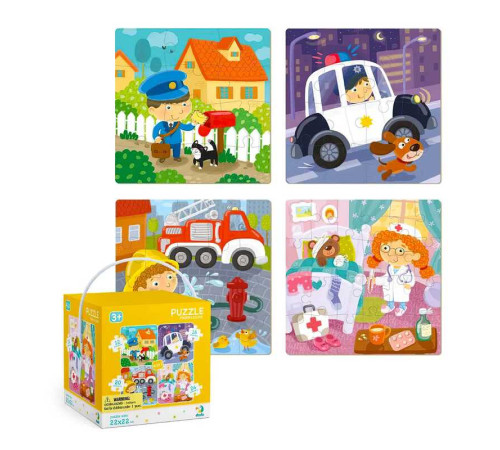 гр Пазли 4 в 1 "Професії" 300131 (12) "Dodo" – в наличии! Купите сейчас у KAZKOVA