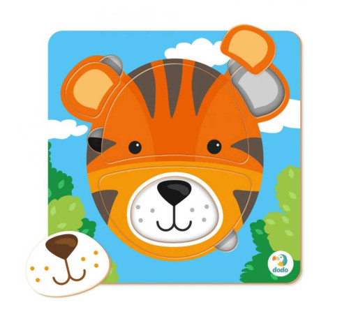 гр Пазли картонні (до 2 років) сортер "Тигреня" 300351 (48) 5 елементів "Dodo" – в наличии! Купите сейчас у KAZKOVA