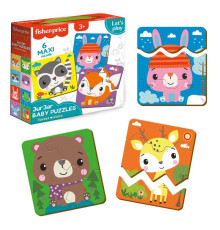 гр Бебі пазли Зігзаг "Fisher Price. Forest story" VT1722-08 укр (14) "Vladi Toys", 6 картинок, розмір 14 см х 13.5 см, в коробці