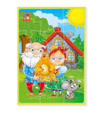 гр М`які пазли А5 "Малюк зможе. Курочка Ряба" VT1103-96 (50) "Vladi Toys"