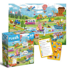 гр Вімельпазл "Диво-транспорт" 300660 (32) "DoDo", 60 елементів, картки із завданнями, в коробці