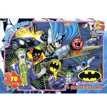 гр Пазли 70 ел. "G-Toys" "Бетмен" BAT 04 (62) + постер, розмір елемента 3х3.5см, розмір зібраної картинки 30х21см, в коробці