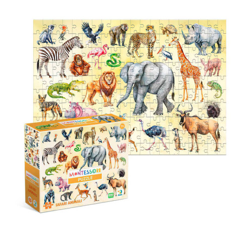 гр Монтессорі пазл "Тварини Сафарі" 300637 (24) "DoDo" в коробці – в наличии! Купите сейчас у KAZKOVA