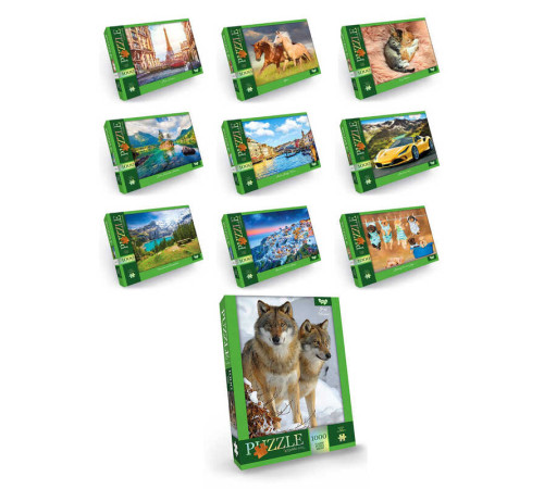 гр Пазли 1000 ел. C1000-11-01 02 03...10 (10) ВИДАЄТЬСЯ ТІЛЬКИ МІКС ВИДІВ, "Danko Toys" – в наличии! Купите сейчас у KAZKOVA