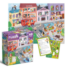 гр Вімельпазл "Містечко професій" 300662 (32) "DoDo", 60 елементів, картки із завданнями, в коробці