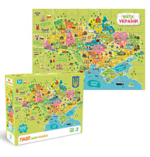гр Пазл "Мапа України" 300706 (48) "DoDo", назви українською мовою, 100 елементів, розмір зібраного пазла: 39х28 см, в коробці