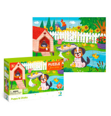 гр Пазл "Песик та курчата" 300681 (96) "DoDo", 30 елементів, в коробці