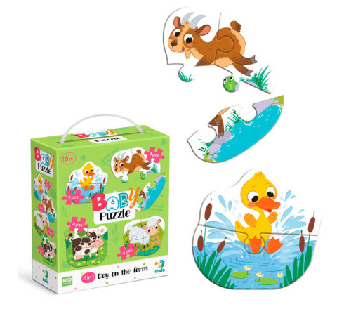 гр Пазл 4 в 1 "Baby puzzle. День на фермі" 300687 (48) "DoDo", 4 картинки, в коробці гр Пазл 4 в 1 "Baby puzzle. День на фермі" 300687 (48) "DoDo", 4 картинки, в коробці
