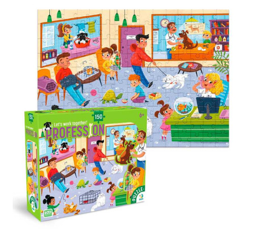 гр Пазл "Професії. Ветеринар" 300701 (12) "DoDo"