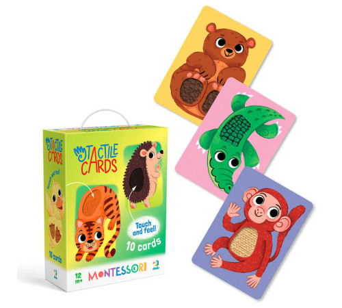 гр Набір карток Монтесорі з тактильними елементами "Малюки тварин" 301230 (40) "DoDo" в коробці – в наличии! Купите сейчас у KAZKOVA