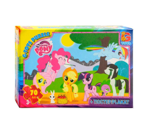 гр Пазли 70 ел. "G-Toys" "My little Pony" MLP 002 (62) розмір зібраної картинки 31х21 см, в коробці – в наличии! Купите сейчас у KAZKOVA