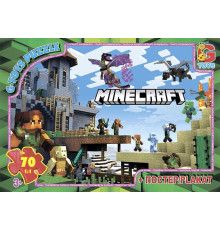 гр Пазли 70 ел. "G-Toys" "MINECRAFT" MC 785 (62) + плакат, розмір елемента 3х3.5см, розмір зібраної картинки 30х21см, в коробці