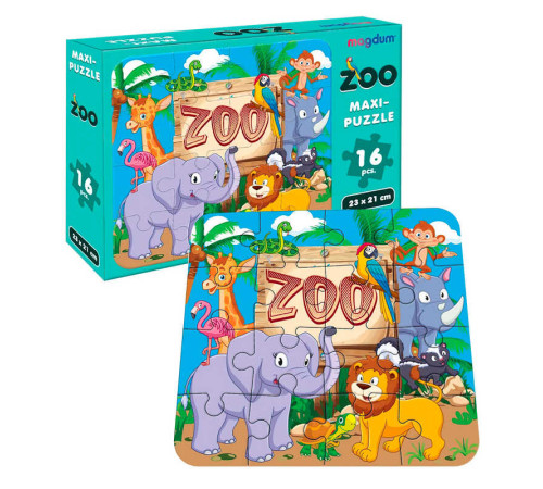 гр Гра настільна розвиваюча ME5032-01 "Maxi-пазл Зоопарк" EN (60) "Ludum", в коробці – в наличии! Купите сейчас у KAZKOVA