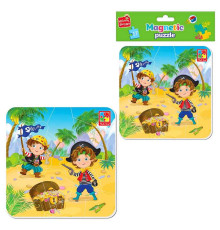 гр Пазли магнітні бейбі "Малюк зможе. Пірати" VT3204-20 (50) "Vladi Toys", в пакеті
