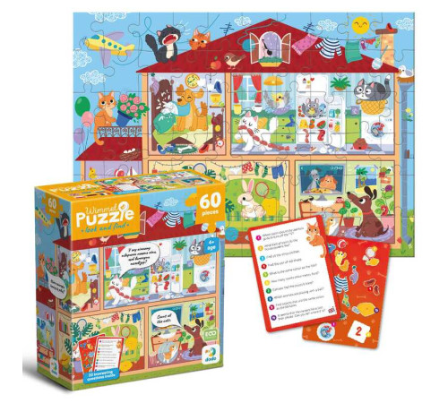 гр Вімельпазл "Улюбленці вдома" 300661 (32) "DoDo", 60 елементів, картки із завданнями, в коробці гр Вімельпазл "Улюбленці вдома" 300661 (32) "DoDo", 60 елементів, картки із завданнями, в коробці