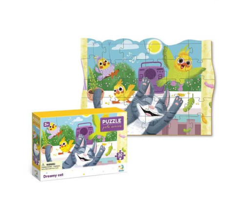 гр Пазли картонні (3-4 роки) "Мрійливий котик" 300544 (36) "Dodo", 30 елементів, 27х20 см – в наличии! Купите сейчас у KAZKOVA