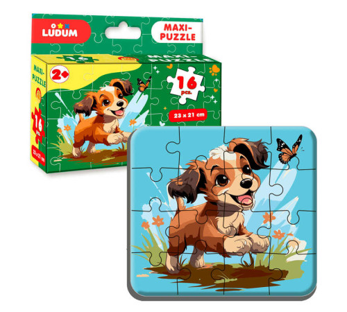 гр Максі-пазл "Песик 1" МЕ 5032-06 (12) "Ludum", 16 елементів, в коробці – в наличии! Купите сейчас у KAZKOVA
