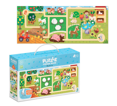 гр Пазл-лабіринт "Моя мандрівка фермою" 300586 (36) "DoDo", 10 елементів, в коробці гр Пазл-лабіринт "Моя мандрівка фермою" 300586 (36) "DoDo", 10 елементів, в коробці