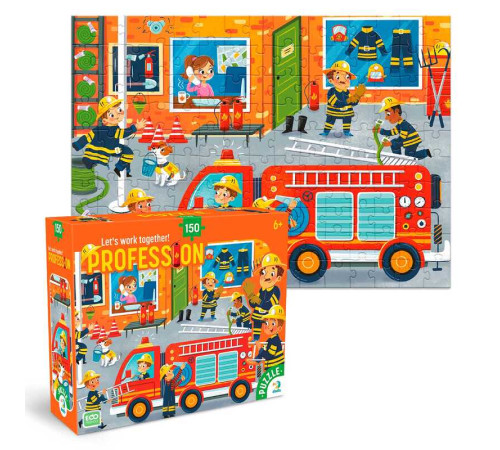 гр Пазл "Професії. Пожежник" 300702 (12) "DoDo"