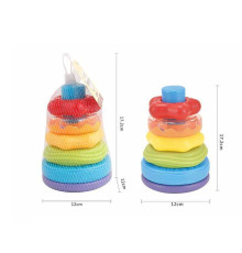 Пірамідка 617-49 (96/2) брязкальце, висота 17 см, в сітці