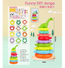 Пірамідка KD 827-21 (96/2) пластикова, 8 рівнів, наліпки, у сітці