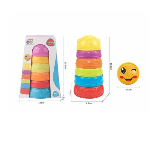 Пірамідка 618-125 (96/2) “Ведмедик”, 6 елементів, м’ячик з дзвіночком, в коробці – в наличии! Купите сейчас у KAZKOVA Пірамідка 618-125 (96/2) “Ведмедик”, 6 елементів, м’ячик з дзвіночком, в коробці – в наличии! Купите сейчас у KAZKOVA