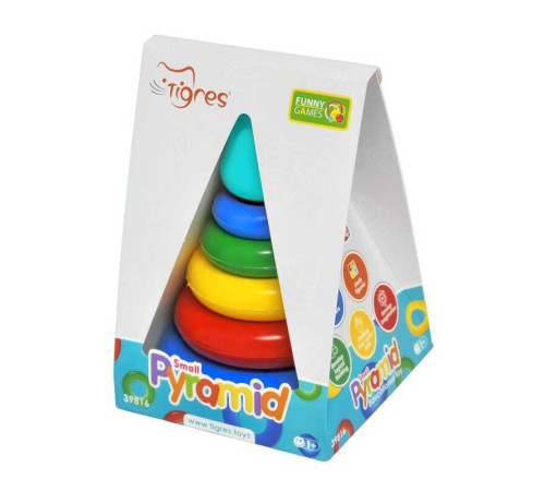 гр Пірамідка 39816 (12) "Tigres", висота 20 см, 7 елементів, в коробці – в наличии! Купите сейчас у KAZKOVA
