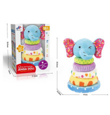 Пірамідка 678-13 (48/2) "Слоник", м'яка, текстильна, в коробці