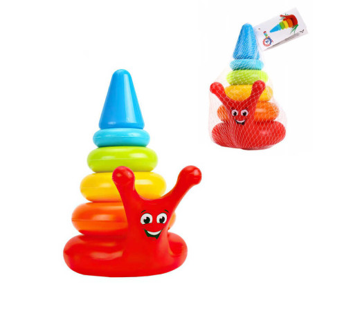 гр Пірамідка 5255 (22) "Technok Toys", "Равлик", висота 20 см, 7 елементів, в сітці – в наличии! Купите сейчас у KAZKOVA гр Пірамідка 5255 (22) "Technok Toys", "Равлик", висота 20 см, 7 елементів, в сітці – в наличии! Купите сейчас у KAZKOVA