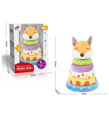 Пірамідка 678-17 (48/2) "Лисичка", м'яка, текстильна, в коробці