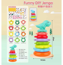 Пірамідка KD 822-23 (96/2) пластикова, 7 рівнів, наліпки, у сітці