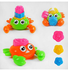 Пірамідка PZ 1128-1 (216/2) “Краб”, 2 кольори, 3 формочки для пасок, у сітці