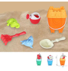 Пісочний набір KZ 6444 (72/2) 3 кольори, в сітці, ВИДАЄТЬСЯ ТІЛЬКИ МІКС ВИДІВ