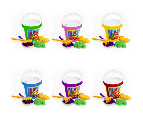 гр Відро "Класік - 2" набір 012/8 (25) "BAMSIC" сито, лопатка, грабельки, 2 пасочки