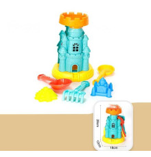 Пісочний набір JX 3633 (36) млин, сито, лопатка, граблі, 2 формочки, в сітці