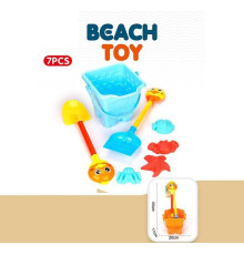 Пісочний набір YF 3680 (36) відерце висотою 17 см, 2 лопати висотою 42 см, 4 формочки, в сітці
