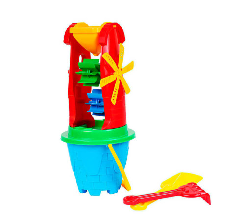 гр Млинок 2 2742 (12) "Technok Toys" сито, лопатка, грабельки, 41см, в пакеті