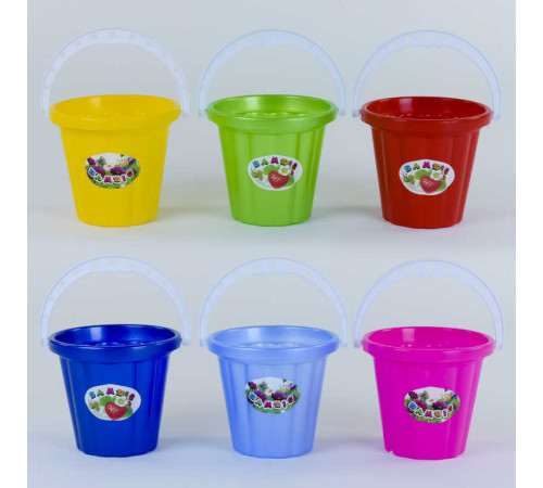 гр Відро вел. №1 порожнє 011 (90) "BAMSIC" 6 кольорів