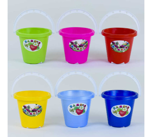 гр Відро мал. порожнє 012 (80) "BAMSIC" 6 кольорів