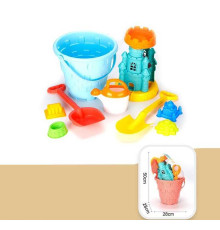 Пісочний набір JX 6865 (16) відро, млин, лійка, 4 формочки, в сітці
