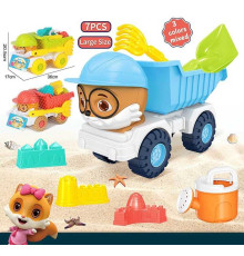 Пісочний набір 733-366 (36/2) 3 кольори, граблі, лопатка, 3 формочки, лійка, в сітці,ВИДАЄТЬСЯ ТІЛЬКИ МІКС ВИДІВ