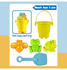 Пісочний набір CH 8841 (240/2) відерце висотою 9 см, 3 формочки, лопата, в сітці