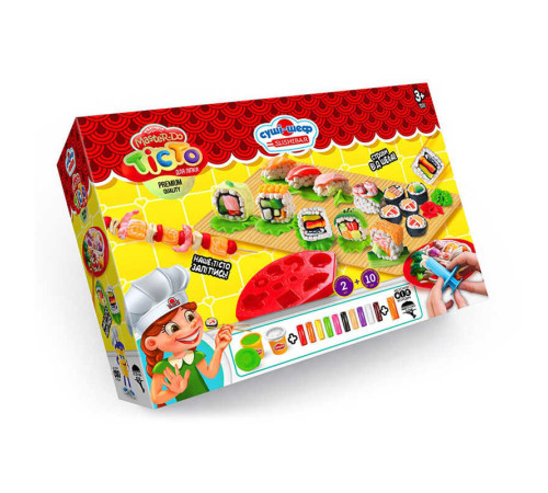 гр "Тісто для ліплення "Master Do TMD-10-02U УКР. "ШЕФ-КУХАР СУШІ" (6) "Danko Toys", середня