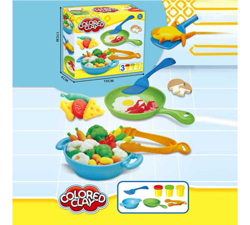 Тісто для ліплення 8819 (96/2) сковорідка, лопатка, щипці, каструля, пластилін, в коробці – в наличии! Купите сейчас у KAZKOVA