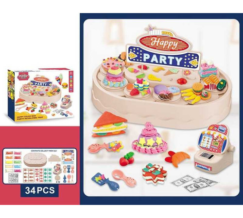 Тісто для ліплення 8639 (24/2) столик, що обертається, 10 кольорів тіста, форми, інструменти, наліпки, касовий апарат, в коробці – в наличии! Купите сейчас у KAZKOVA